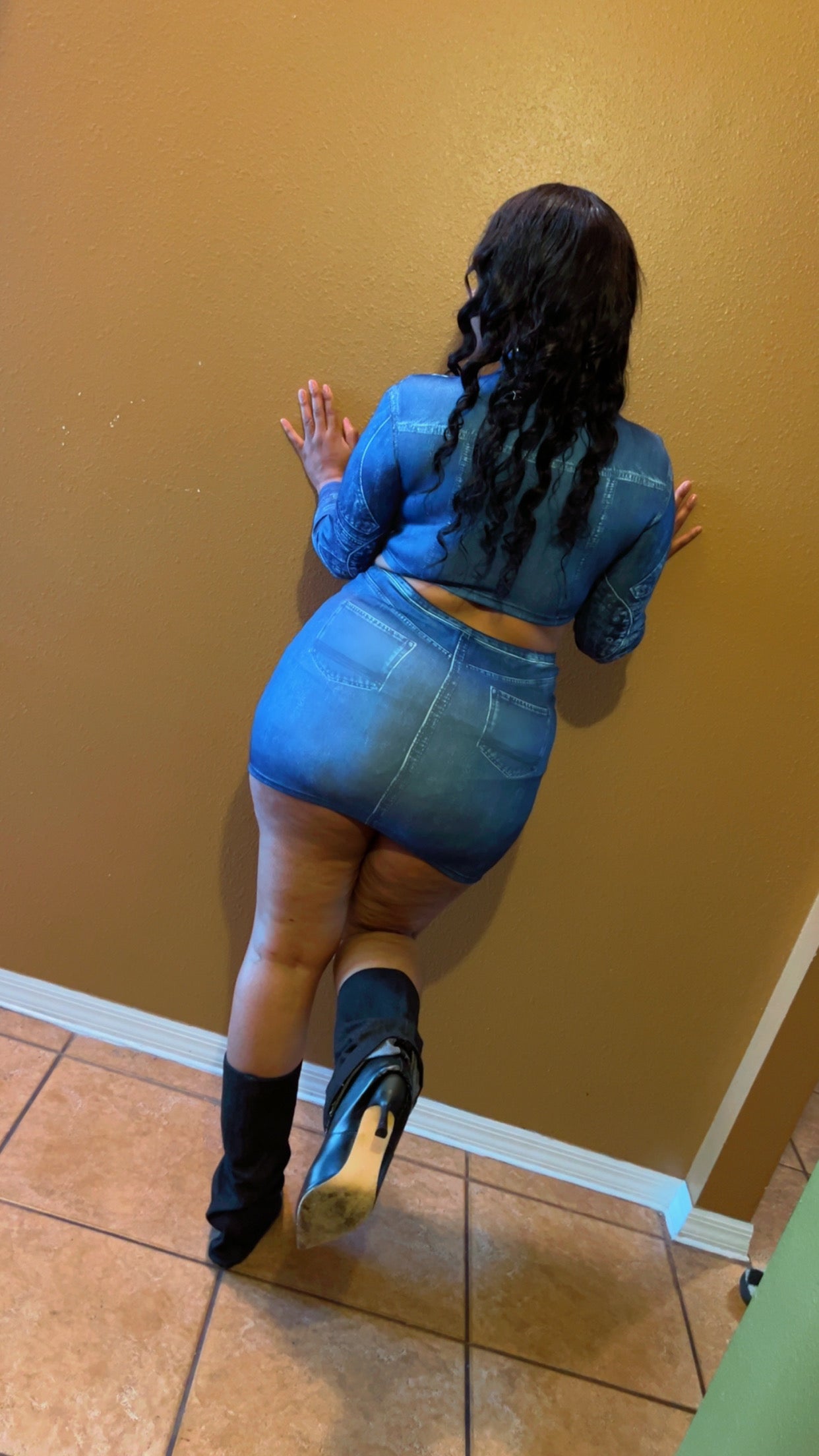 “Denim Gal” Skirt Set